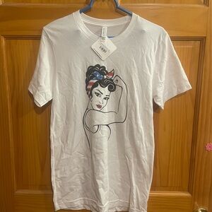 White Rosie the Riveter t-shirt NWT